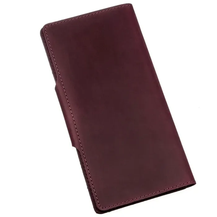 Бумажник женский из винтажной кожи SHVIGEL 16166 Бордовый