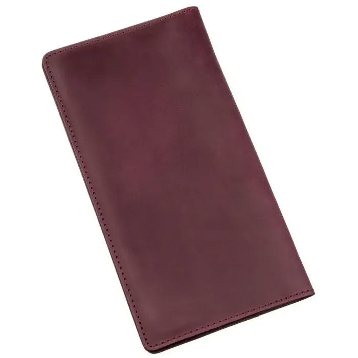 Гаманець жіночий на кнопках шкіряний матовий SHVIGEL 16196 Бордовий