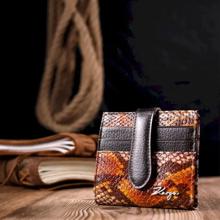 Чудесный женский бумажник из натуральной фактурной кожи KARYA 20947 Коричневый