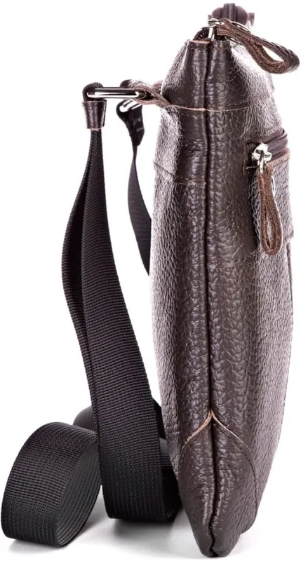 Сумка SHVIGEL 11014 з натуральної шкіри Коричнева