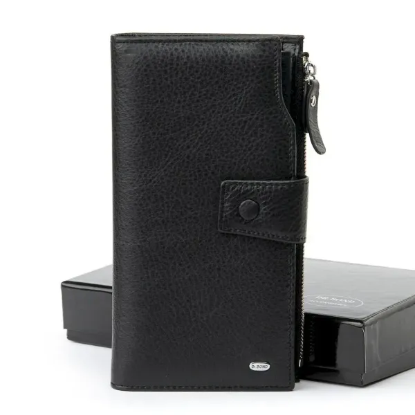 Чоловічий гаманець Classic шкіряний Dr.Bond MB-2 black