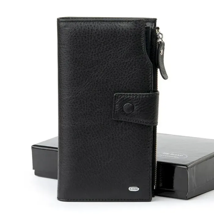 Чоловічий гаманець Classic шкіряний Dr.Bond MB-2 black