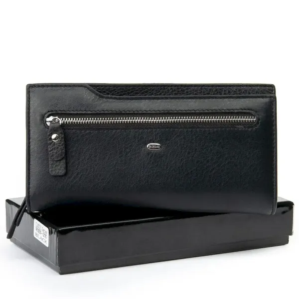 Чоловічий гаманець Classic шкіряний Dr.Bond WMB-2M black