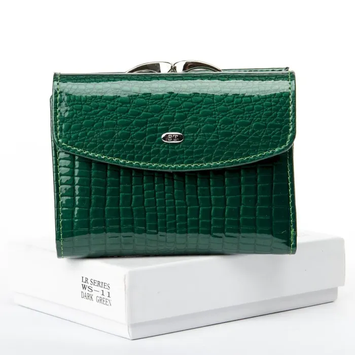 Кошелек LR кожа-лак SERGIO TORRETTI WS-11 dark-green