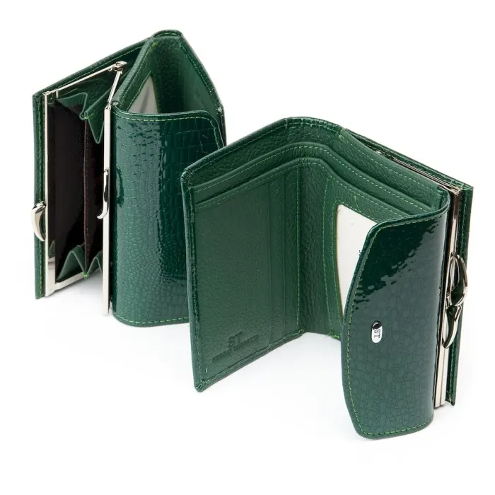 Кошелек LR кожа-лак SERGIO TORRETTI WS-11 dark-green
