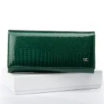 Жіночий гаманець LR шкіряний-лак Sergio Torretti W501 dark-green