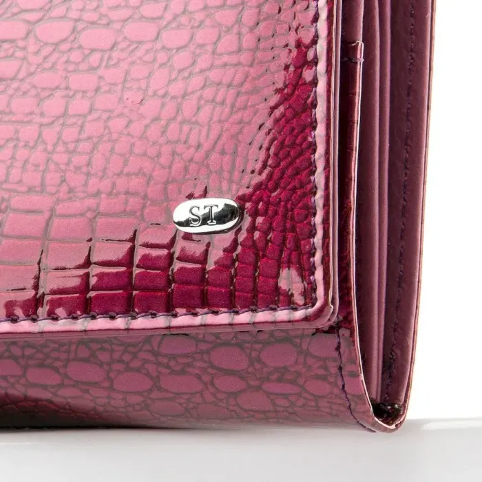 Жіночий гаманець LR шкіряний-лак Sergio Torretti W1-V violet