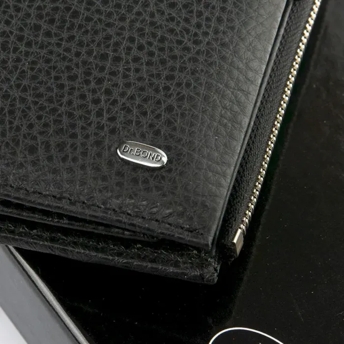 Чоловічий гаманець Classic шкіряний Dr.Bond WMB-1 black
