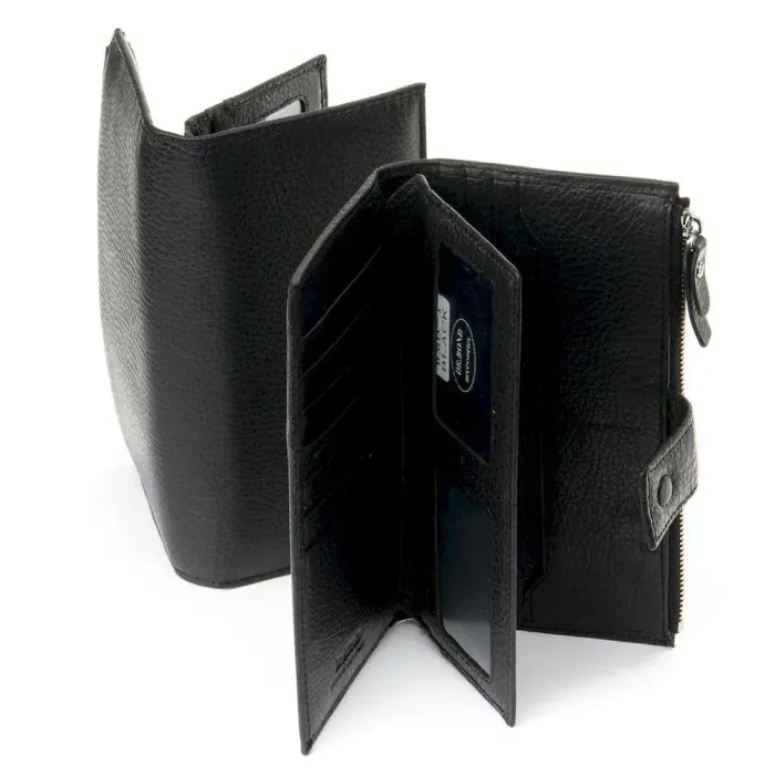 Чоловічий гаманець Classic шкіряний Dr.Bond WMB-1 black
