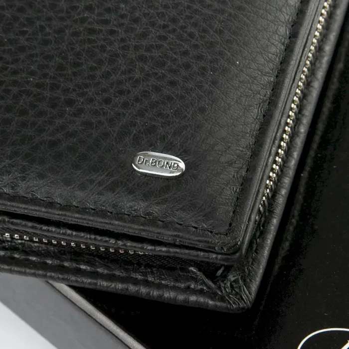 Чоловічий гаманець Classic шкіряний Dr.Bond WMB-3M black