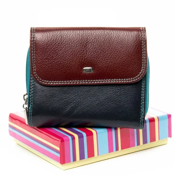 Жіночий гаманець Rainbow шкіряний Dr.Bond WRS-14 date-red