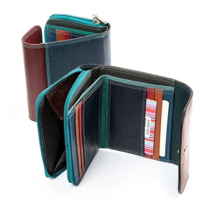 Жіночий гаманець Rainbow шкіряний Dr.Bond WRS-14 date-red