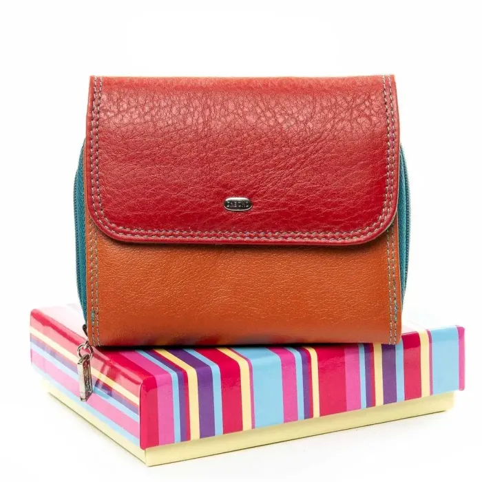 Жіночий гаманець Rainbow шкіряний Dr.Bond WRS-14 red