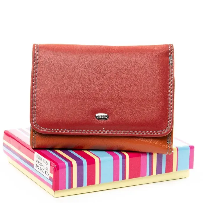 Кошелек Rainbow кожа DR. BOND WRS-15 red