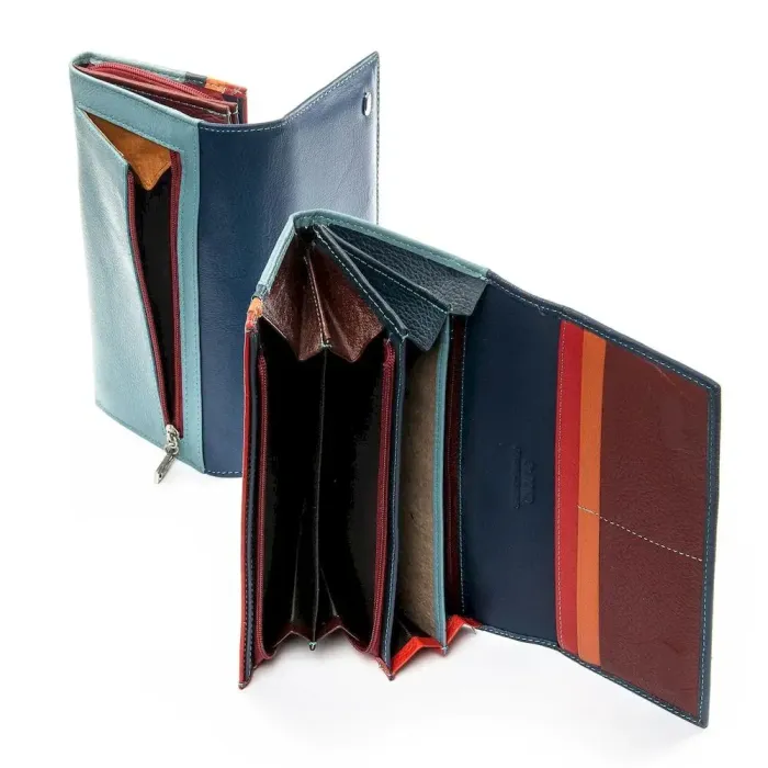 Кошелек Rainbow кожа DR. BOND WRS-22M blue