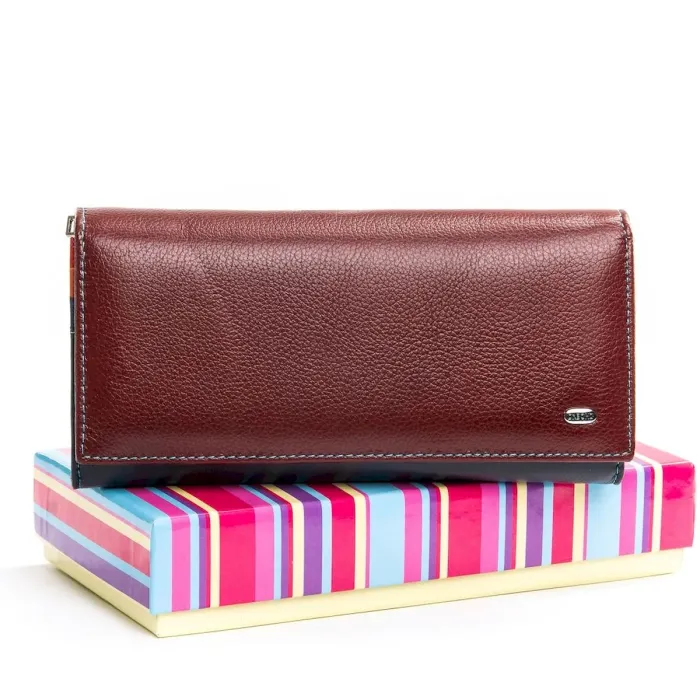 Жіночий гаманець Rainbow шкіряний Dr.Bond WRS-22M date-red