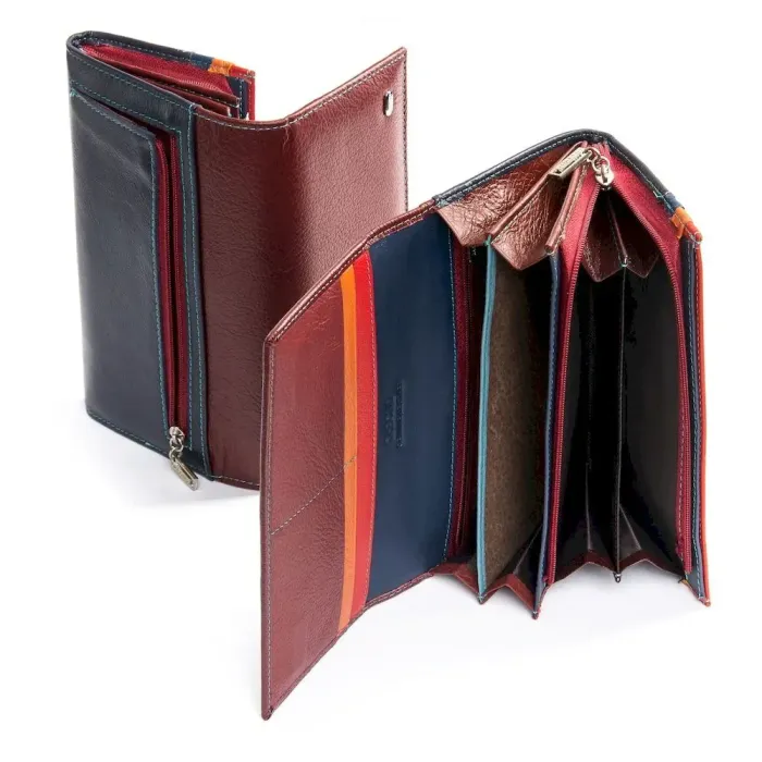 Жіночий гаманець Rainbow шкіряний Dr.Bond WRS-22M date-red