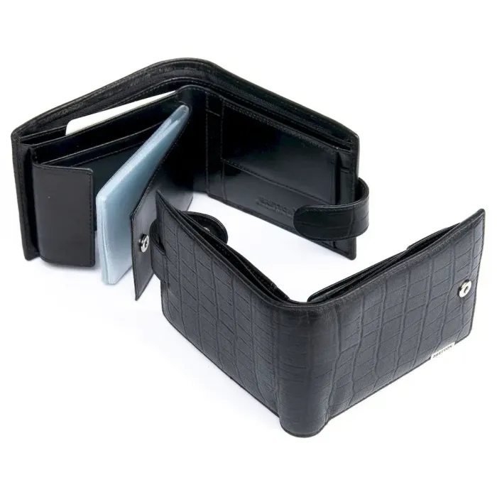 Кошелек Crocodile кожа BRETTON M3451 black