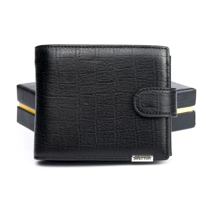 Чоловічий гаманець Crocodile шкіряний Bretton M3603 black