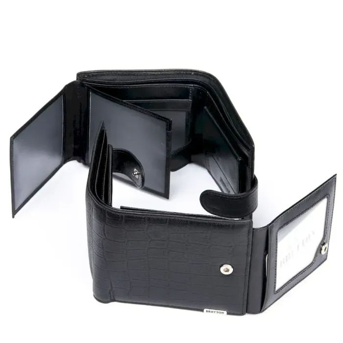 Чоловічий гаманець Crocodile шкіряний Bretton M3603 black