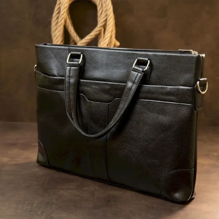 Ділова сумка флотар Vintage 20515 Чорна