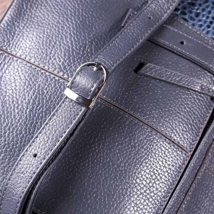 Ділова сумка KARYA 20833 шкіряна Сірий