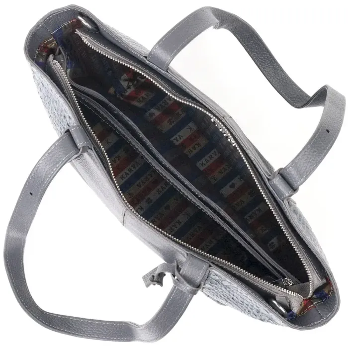 Ділова сумка KARYA 20833 шкіряна Сірий