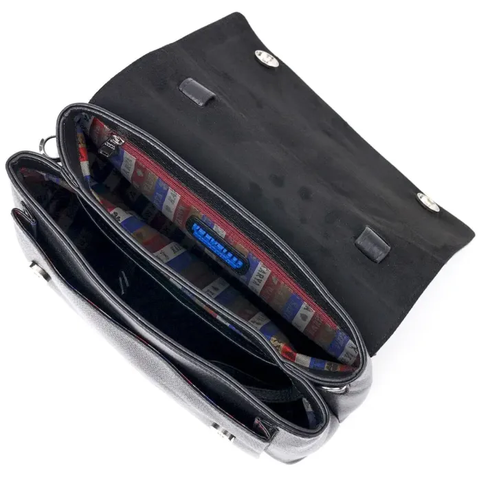 Деловая женская сумка KARYA 20892 кожаная Черный