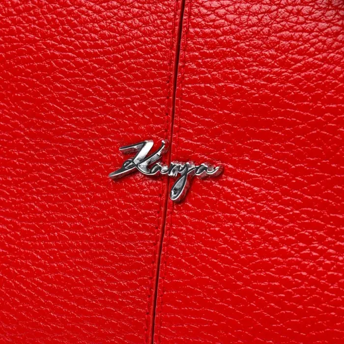 Ділова сумка з ручками KARYA 20875 шкіряна Червоний