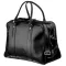 Деловая мужская дорожная сумка гладкая кожа KARYA 17385 Черная