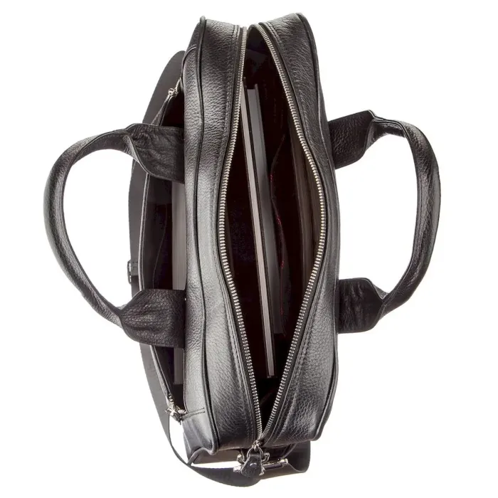 Ділова чоловіча сумка зі шкіри KARYA 17284 Чорна