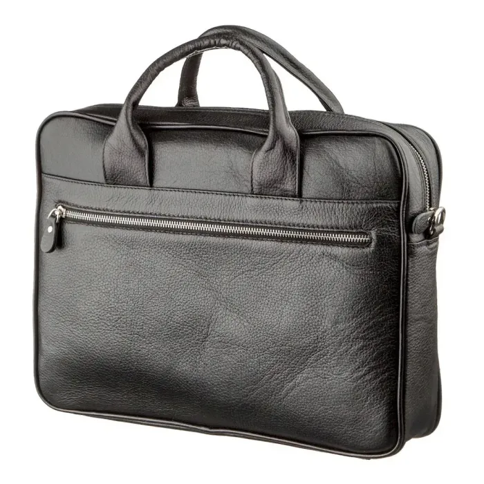 Ділова чоловіча сумка зі шкіри KARYA 17284 Чорна