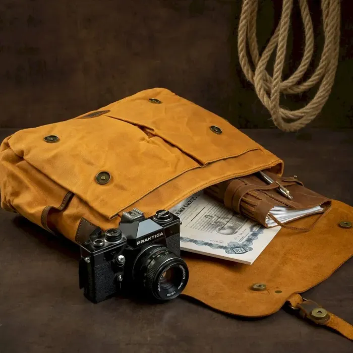 Деловой портфель в сочетании с кожей Vintage 20120 Рыжий