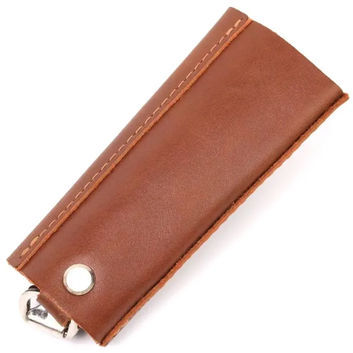 Добротна ключниця в глянцевій шкірі Україна GRANDE PELLE 16722 Світло-коричнева