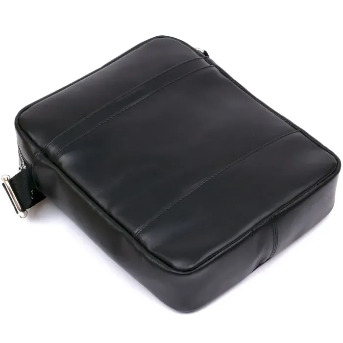 Добротная кожаная мужская сумка Shvigel 16336 Черный