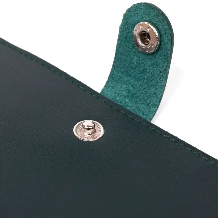 Добротная обложка на документы из натуральной кожи Shvigel 16527 Зеленый