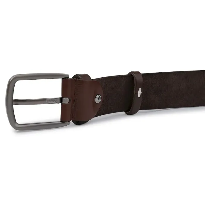 Добротный кожаный мужской ремень Vintage 20742 Коричневый