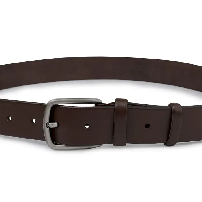 Добротный кожаный мужской ремень Vintage 20742 Коричневый