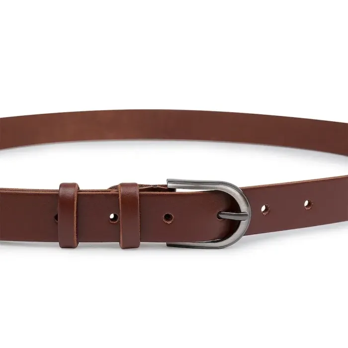 Добротный кожаный ремень Vintage 20793 Коричневый