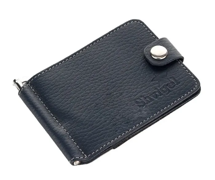 Добротний шкіряний затискач для грошей SHVIGEL 16142
