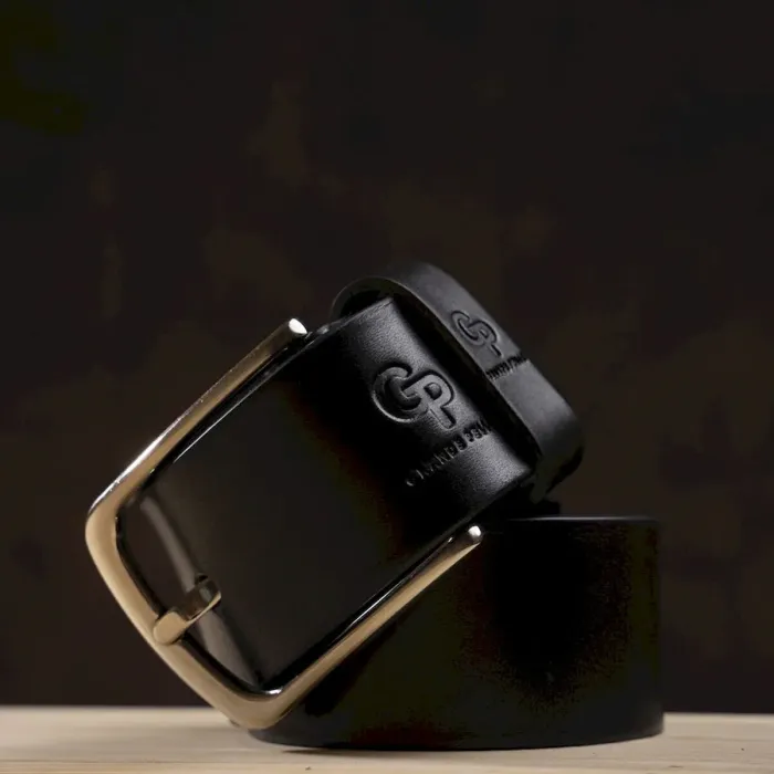 Чоловічий ремень GRANDE PELLE 00778 джинсовий Чорний