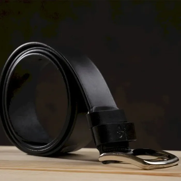 Чоловічий ремень GRANDE PELLE 00778 джинсовий Чорний