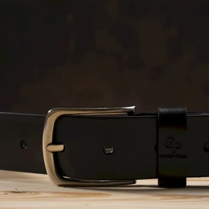 Чоловічий ремень GRANDE PELLE 00778 джинсовий Чорний