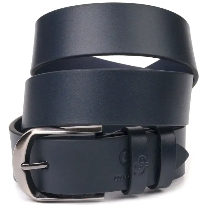 Добротний чоловічий ремінь під штани з натуральної шкіри Grande Pelle 21453