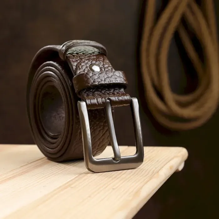 Добротный мужской ремень Vintage 20744 Коричневый