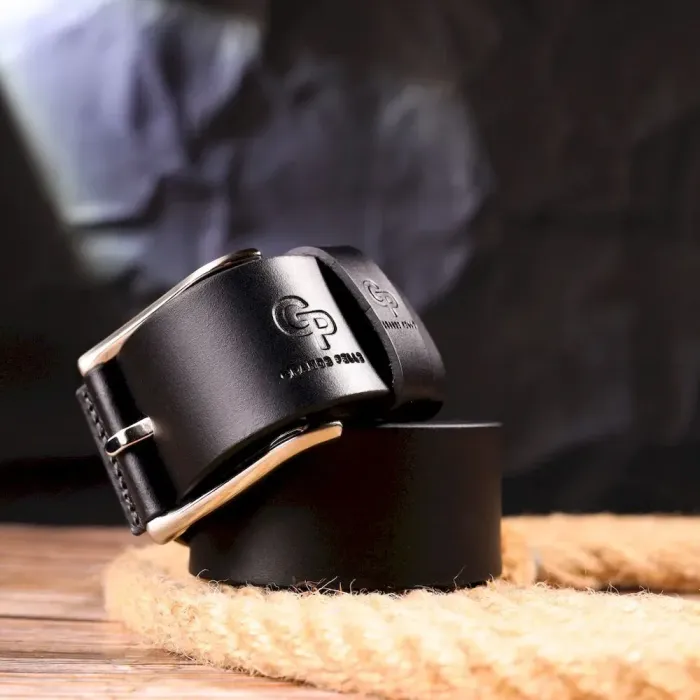 Ремінь для чоловіків з натуральної шкіри Grande Pelle 21466 Чорний