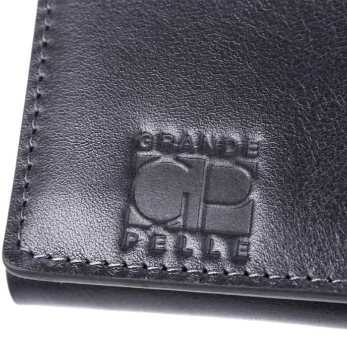 Добротний вертикальний клатч унісекс на хлястиці з магнітом GRANDE PELLE 11221 Синій