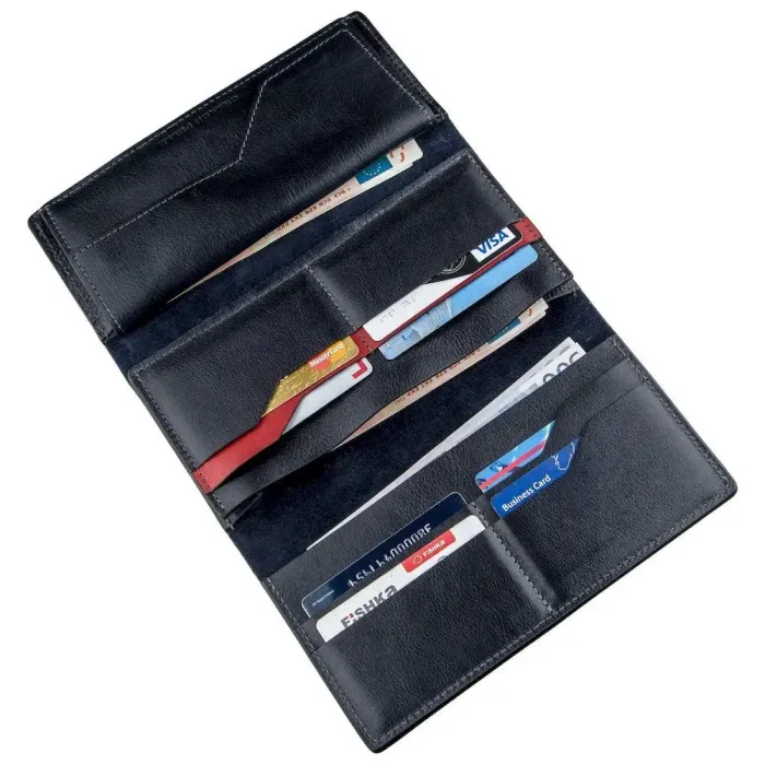 Добротний вертикальний клатч унісекс на хлястиці з магнітом GRANDE PELLE 11221 Синій