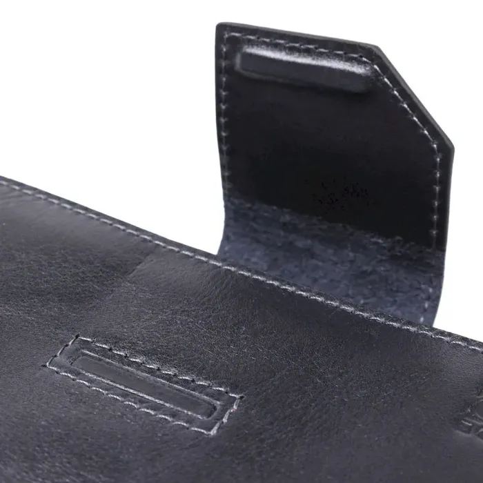 Добротний вертикальний клатч унісекс на хлястиці з магнітом GRANDE PELLE 11221 Синій