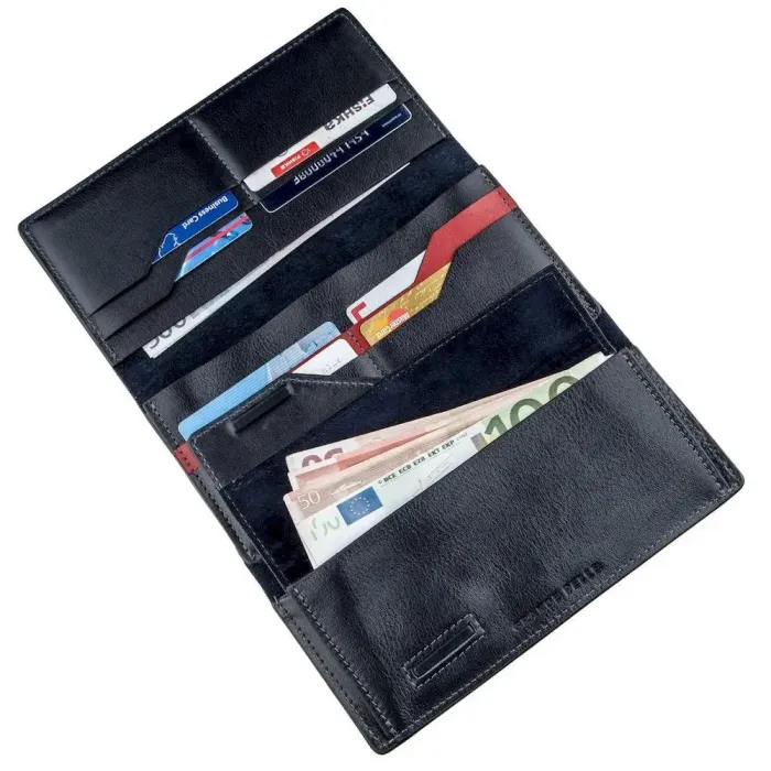 Добротний вертикальний клатч унісекс на хлястиці з магнітом GRANDE PELLE 11221 Синій